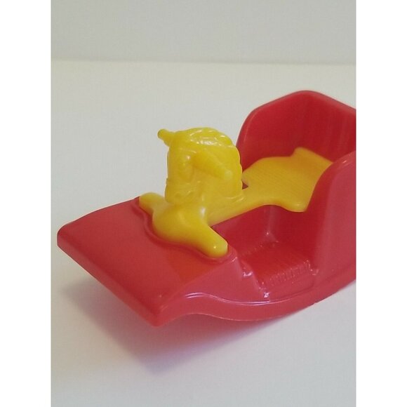 VTG ACME Thomas Toy Red Yellow Rocking Horse Dollhouse Miniature Plastic - Picture 5 of 9